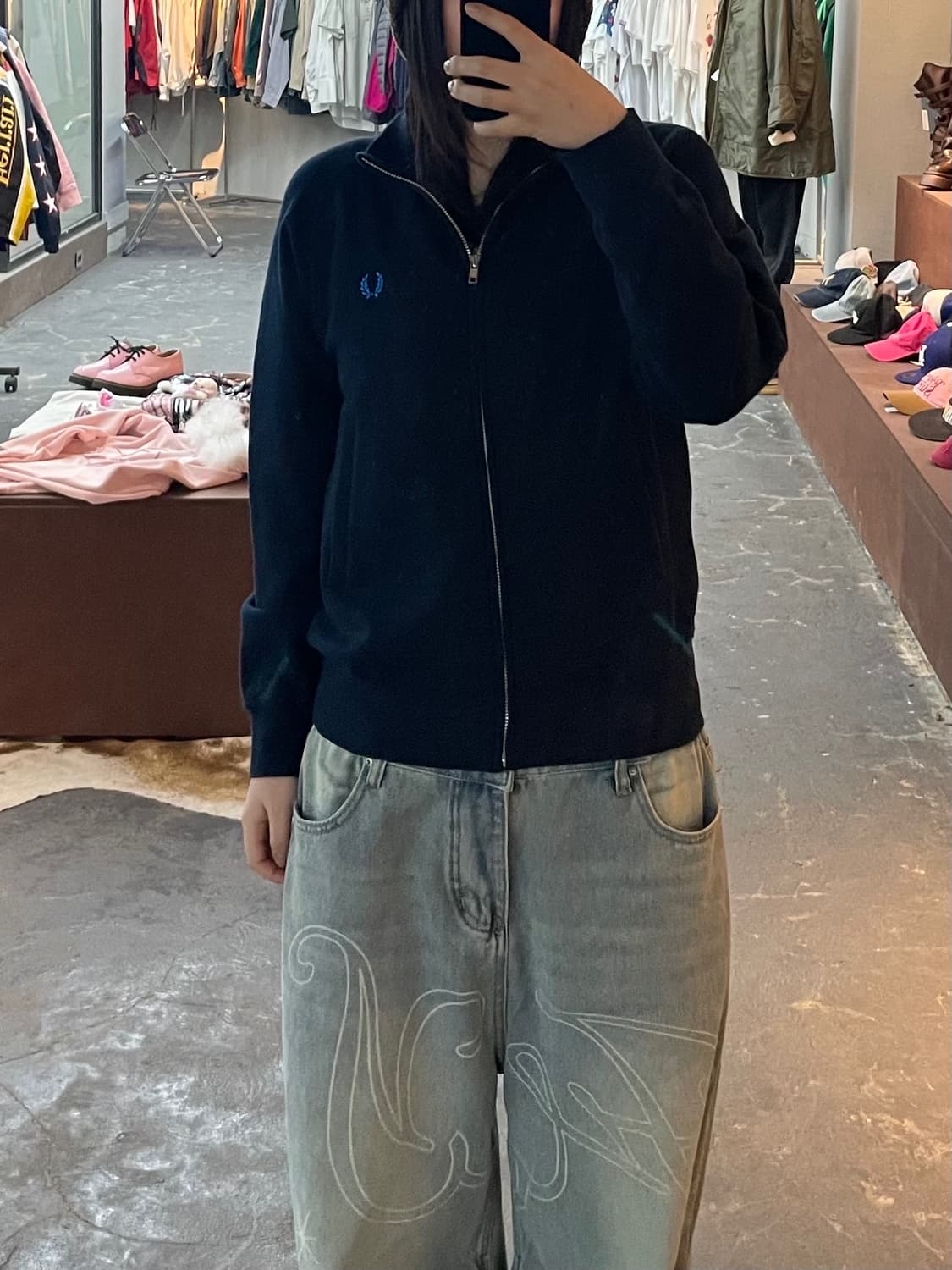 프레드페리 네이비 집업 자켓 H1832 상품이미지1