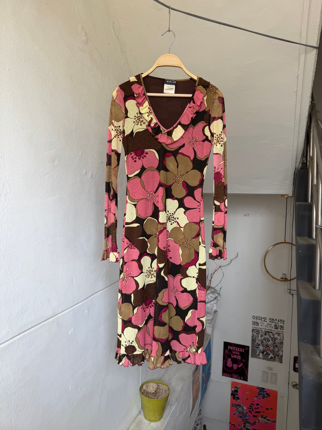 MORGAN 브이넥 플라워 드레스/원피스 상품이미지1