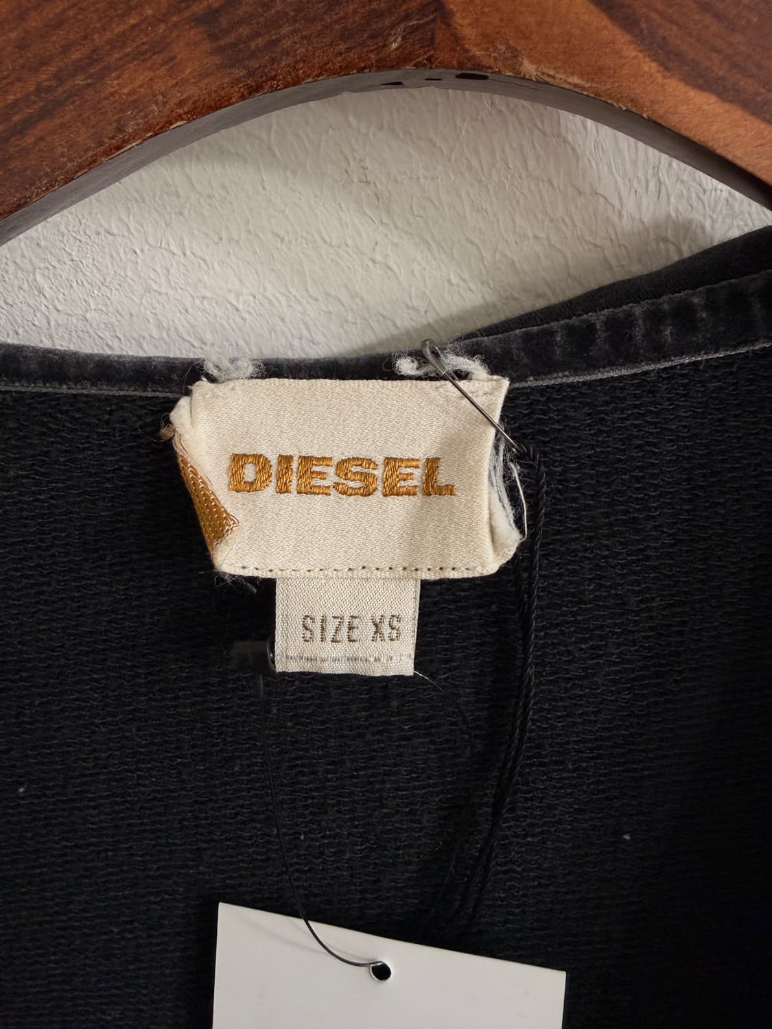 디젤 블랙 코튼 크롭 후드 자켓 상품이미지5