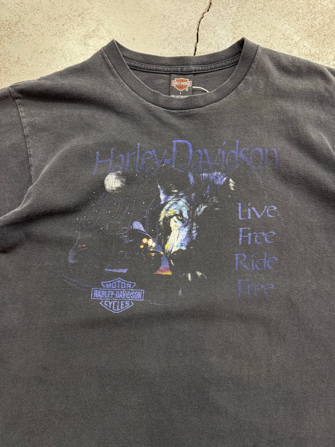할리데이비슨 라이브 프리 라이드 프리 반팔티 상품이미지2