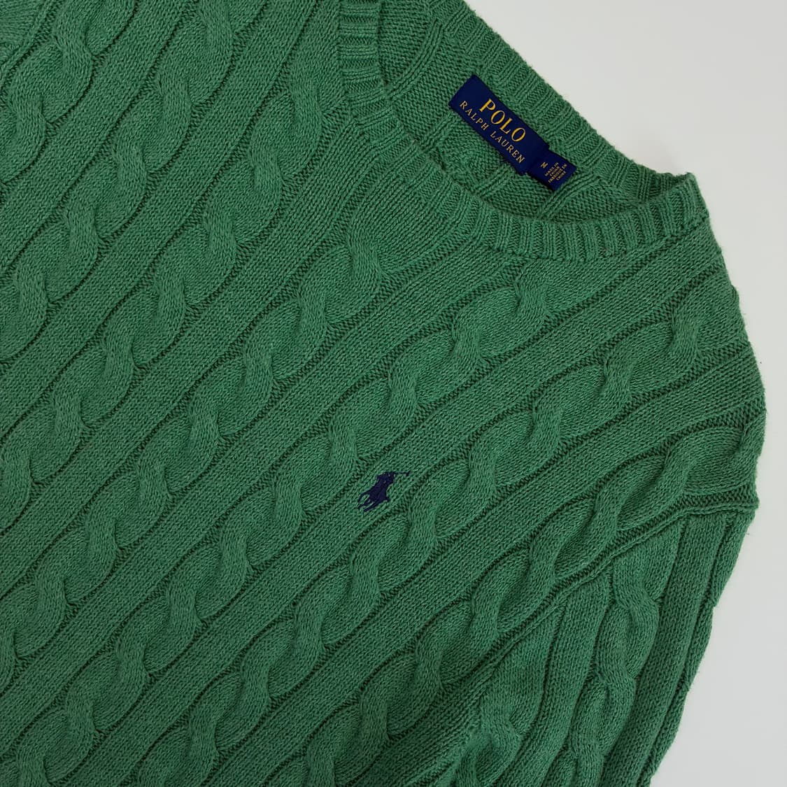 Polo 폴로 랄프로렌 신형 그린 케이블 니트 상품이미지3