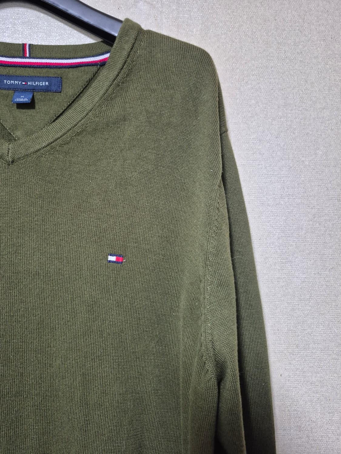 타미힐피거 브이넥 코튼니트 상품이미지3