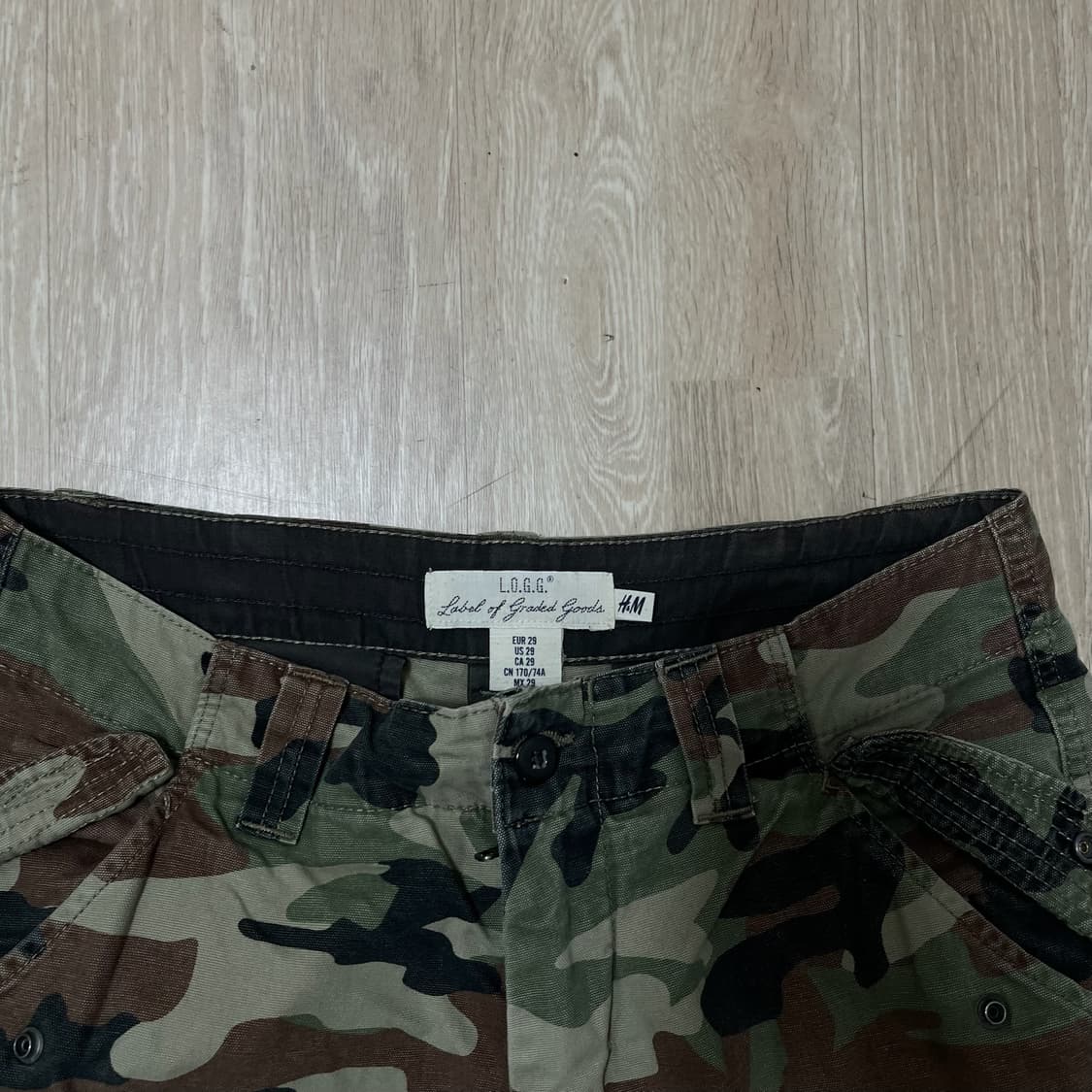 H&M 밀리터리 카고 카모팬츠 29 상품이미지2