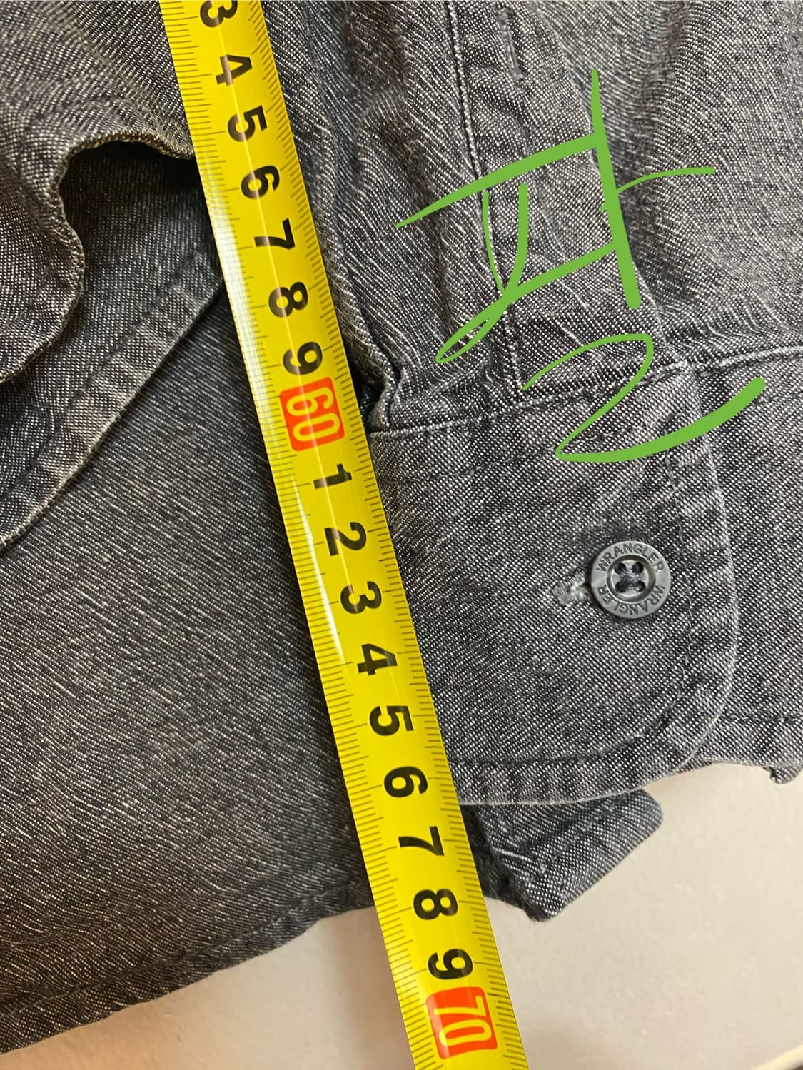 랭글러 wrangler 데님 셔츠 웨스턴 샴브레이 셔츠 2xl 105 상품이미지5