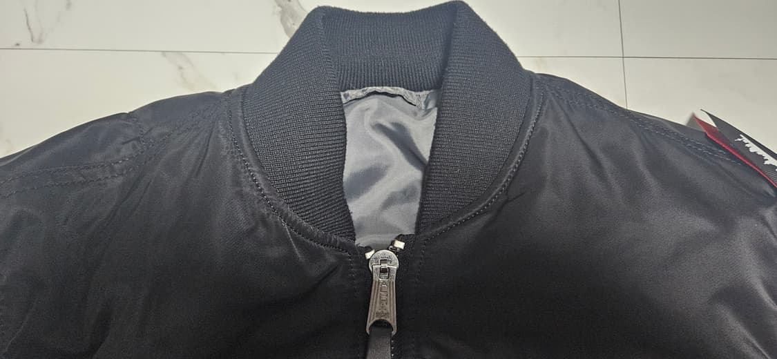 (사이즈 S) 알파인더스트리 MA-1 플라이트 자켓 블랙(건메탈라이닝) 상품이미지4