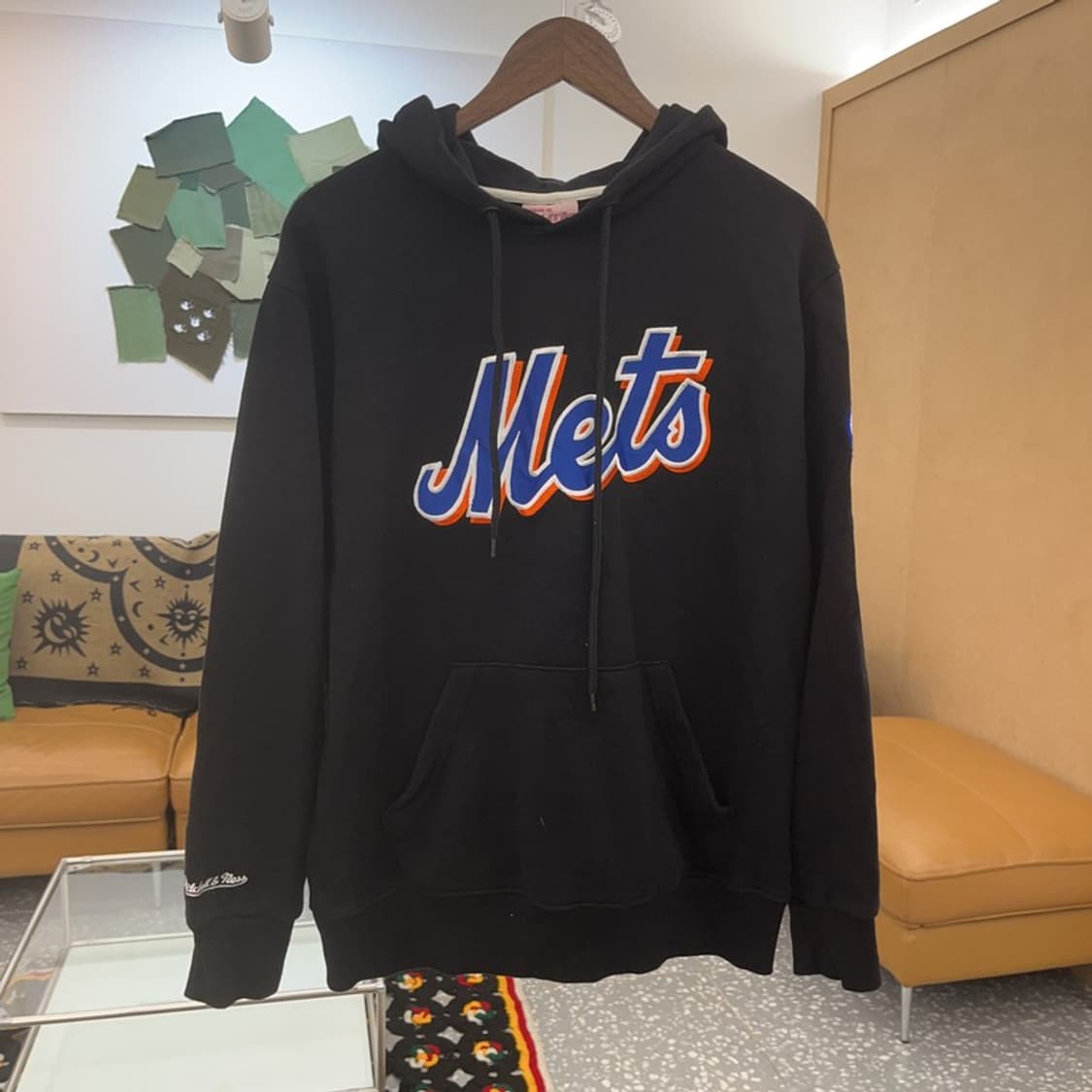 미첼앤네스 뉴욕메츠 올드스쿨 키치 기모 후드티 L C07966 상품이미지3