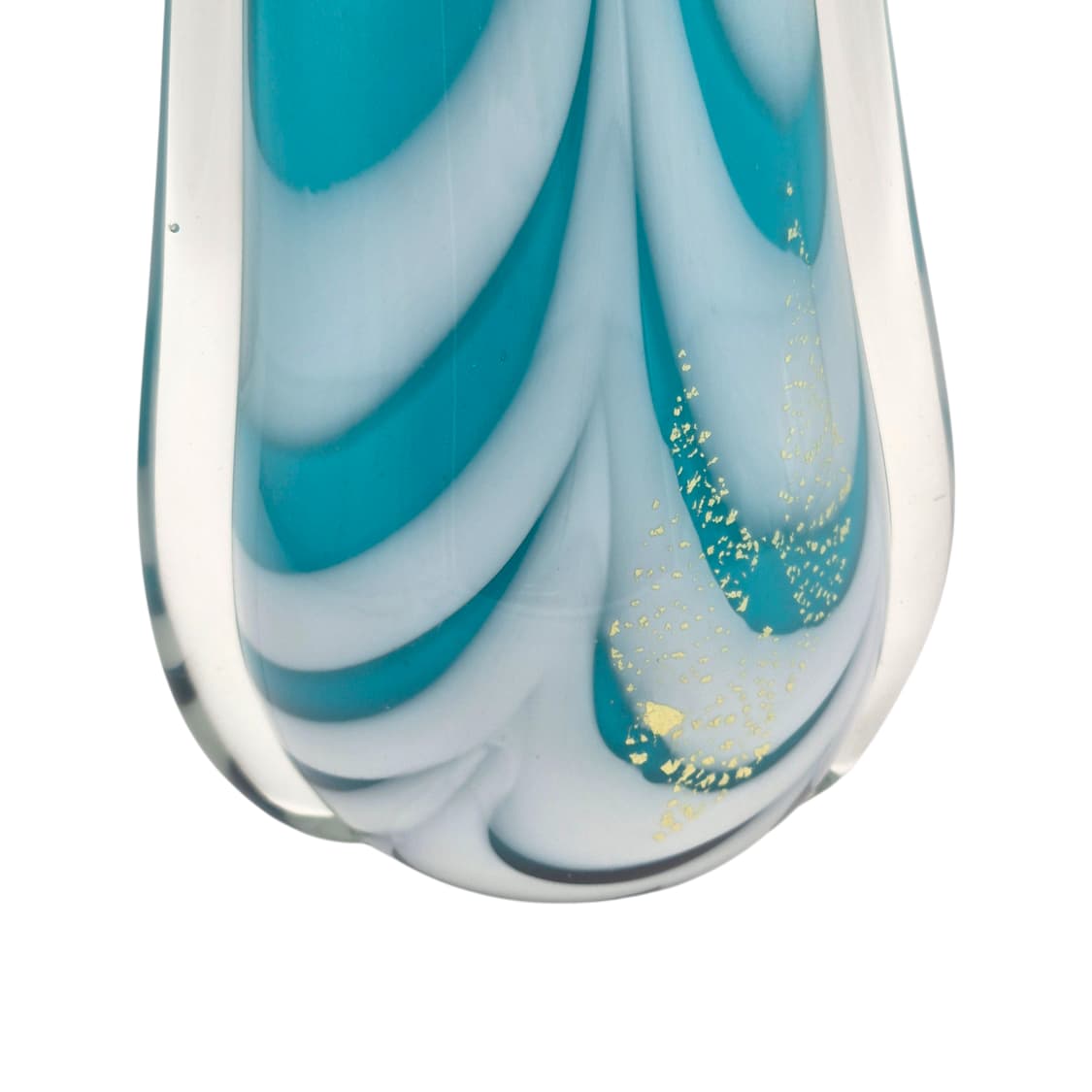 70s 카메이 핸드블로운 아쿠아 돌고래 대형 화병 상품이미지3