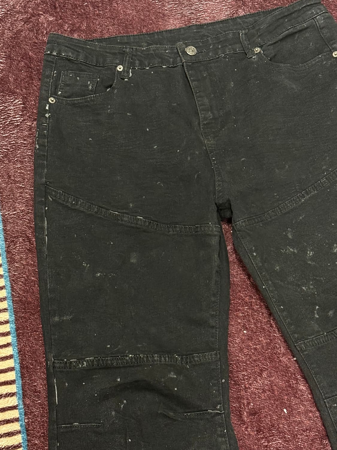 FE.made 코팅 더티 왁스 플레어 팬츠  상품이미지7