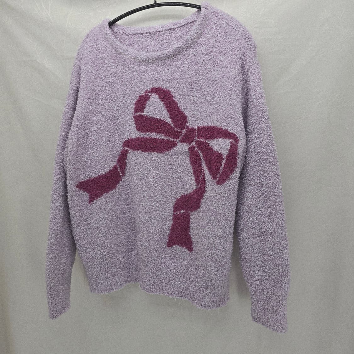 GU 퍼플 리본 털실 니트 스웨터 상품이미지5