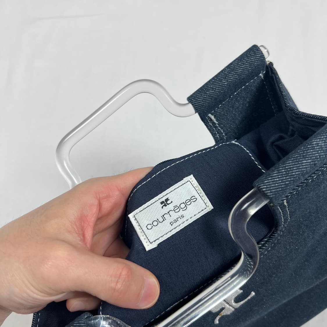 꾸레쥬 꾸레주 courreges 로고 데님 토트백 가방 상품이미지7