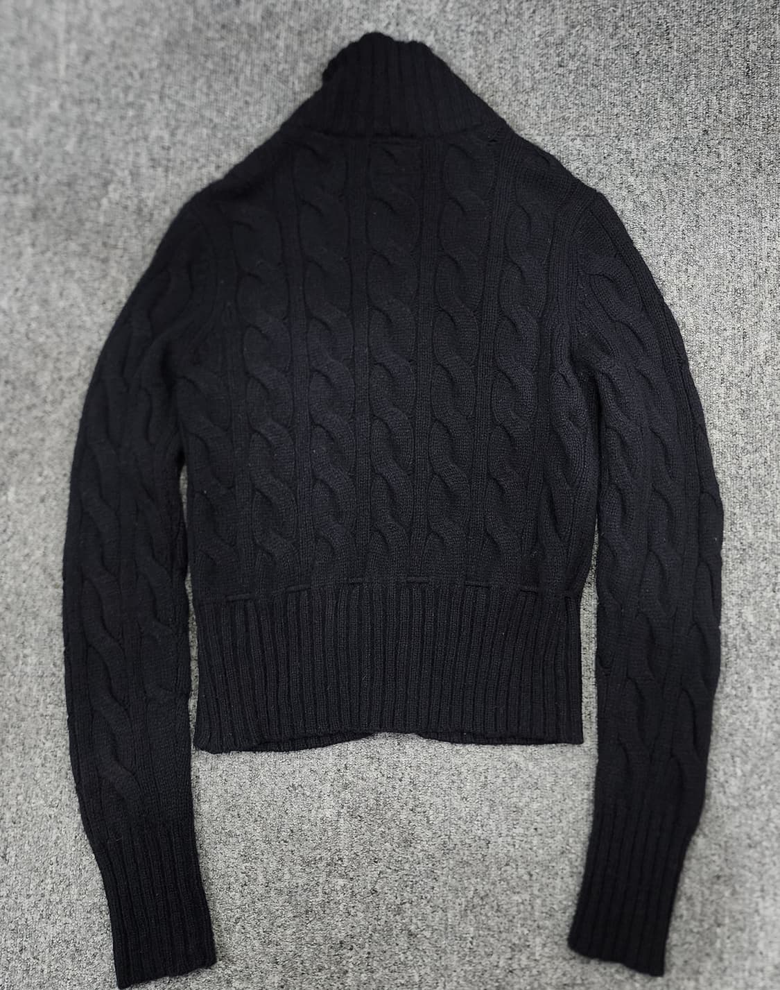 폴로 진스 케이블 꽈배기 단추 니트 가디건 S 상품이미지2