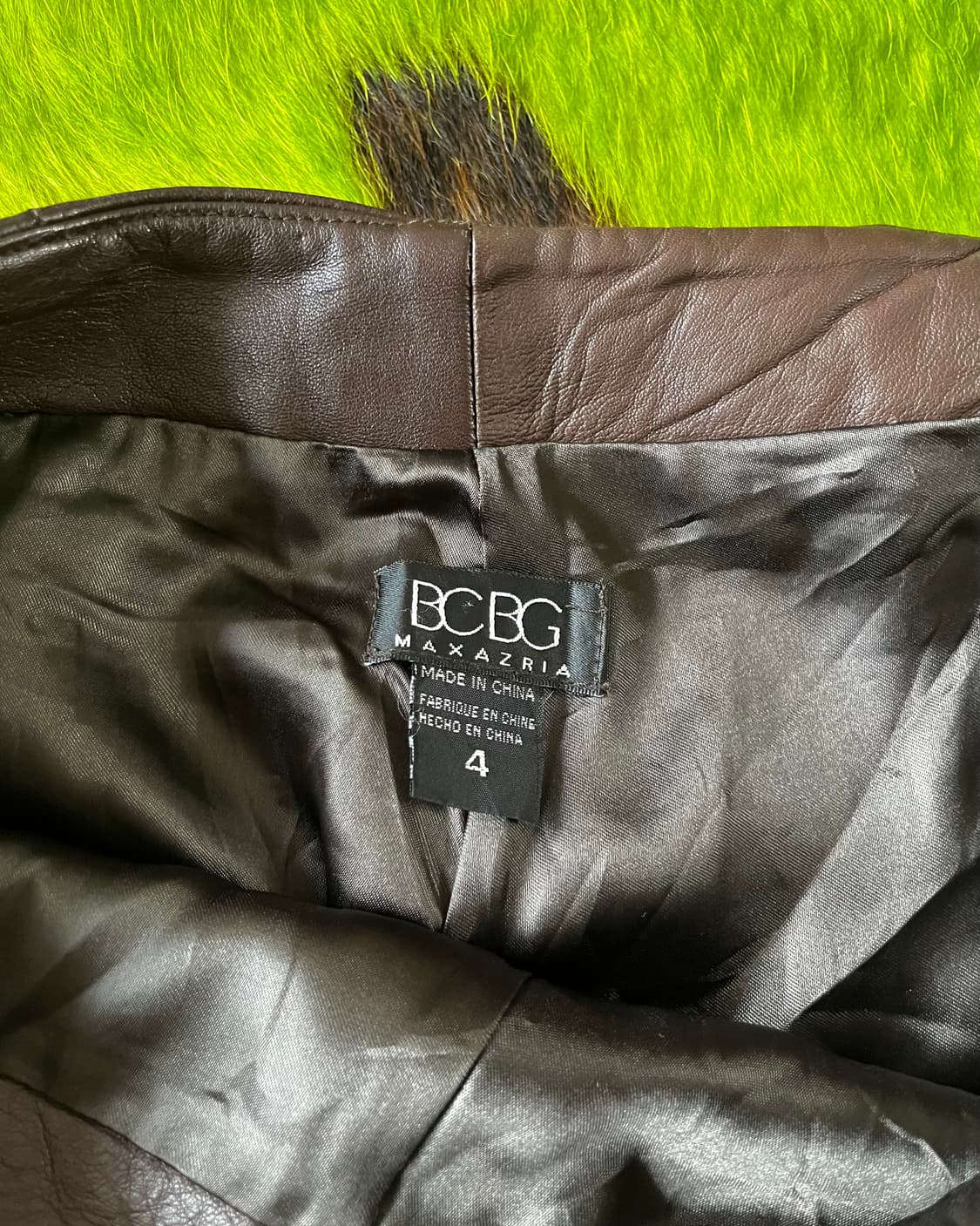 BCBG Maxazria Brown Lamb Leather Trouser 상품이미지7