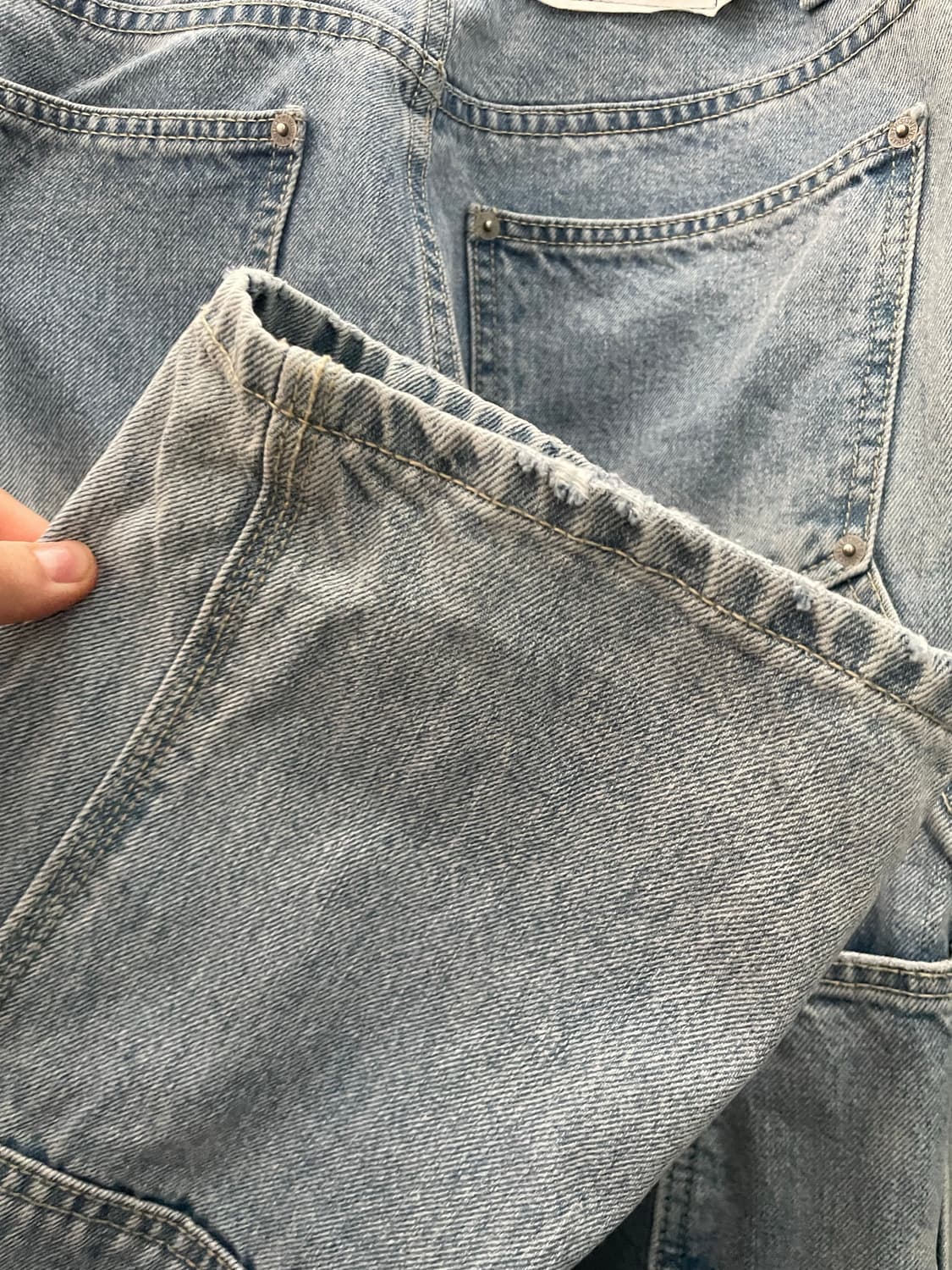 디스이즈네버댓 더블니 카펜터 연청 데님 blue S 상품이미지2