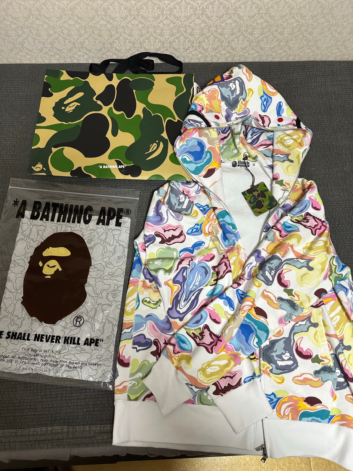 베이프 art 후드집업 2XL 상품이미지2