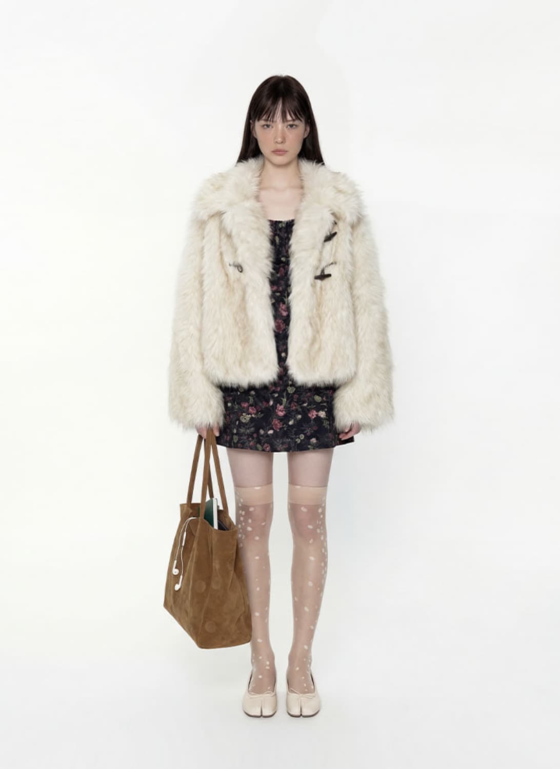 루루서울 퍼자켓 Fluffy Double Fur Jacket ivory 상품이미지2