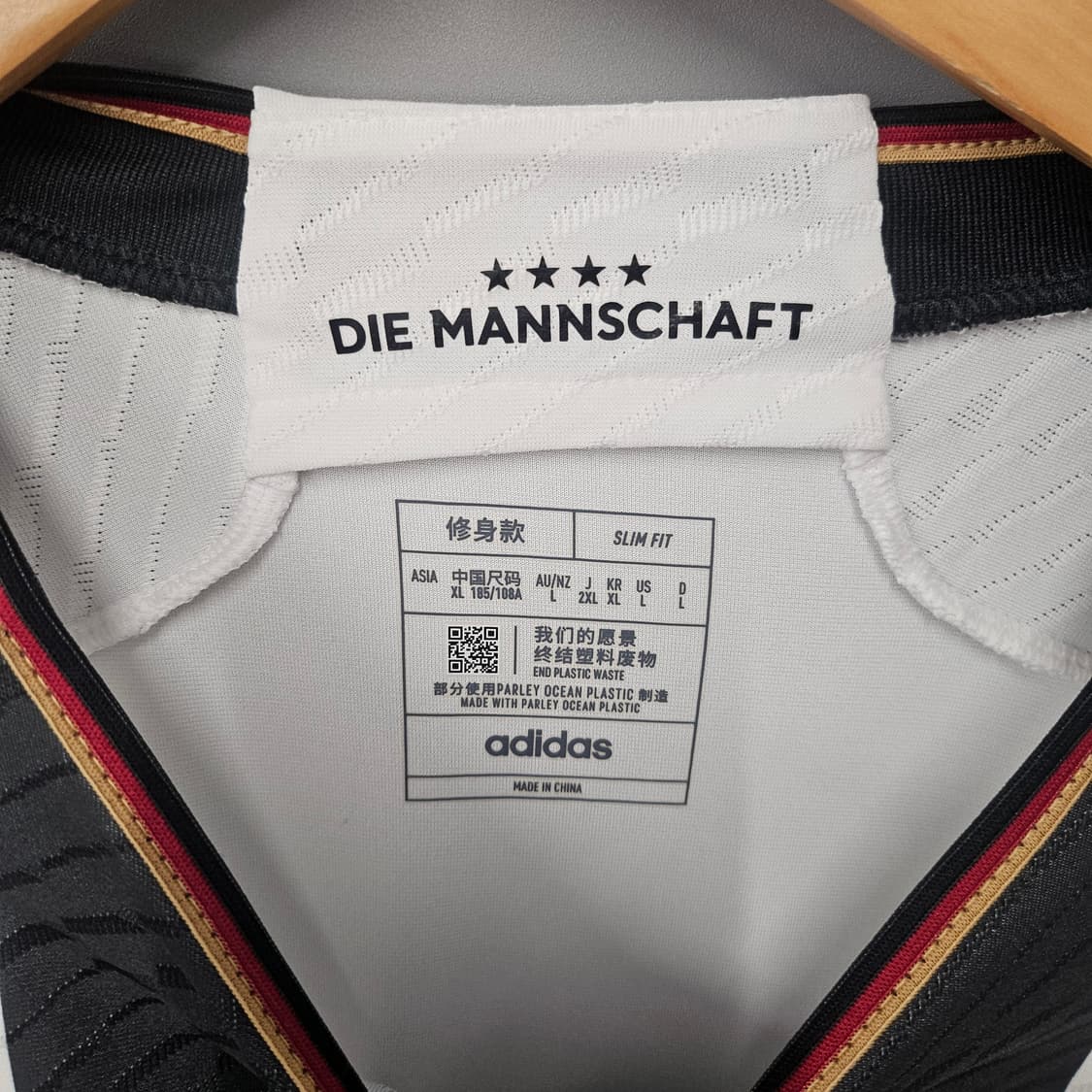 아디다스 독일 2022 홈 어센틱 저지 화이트 상품이미지4