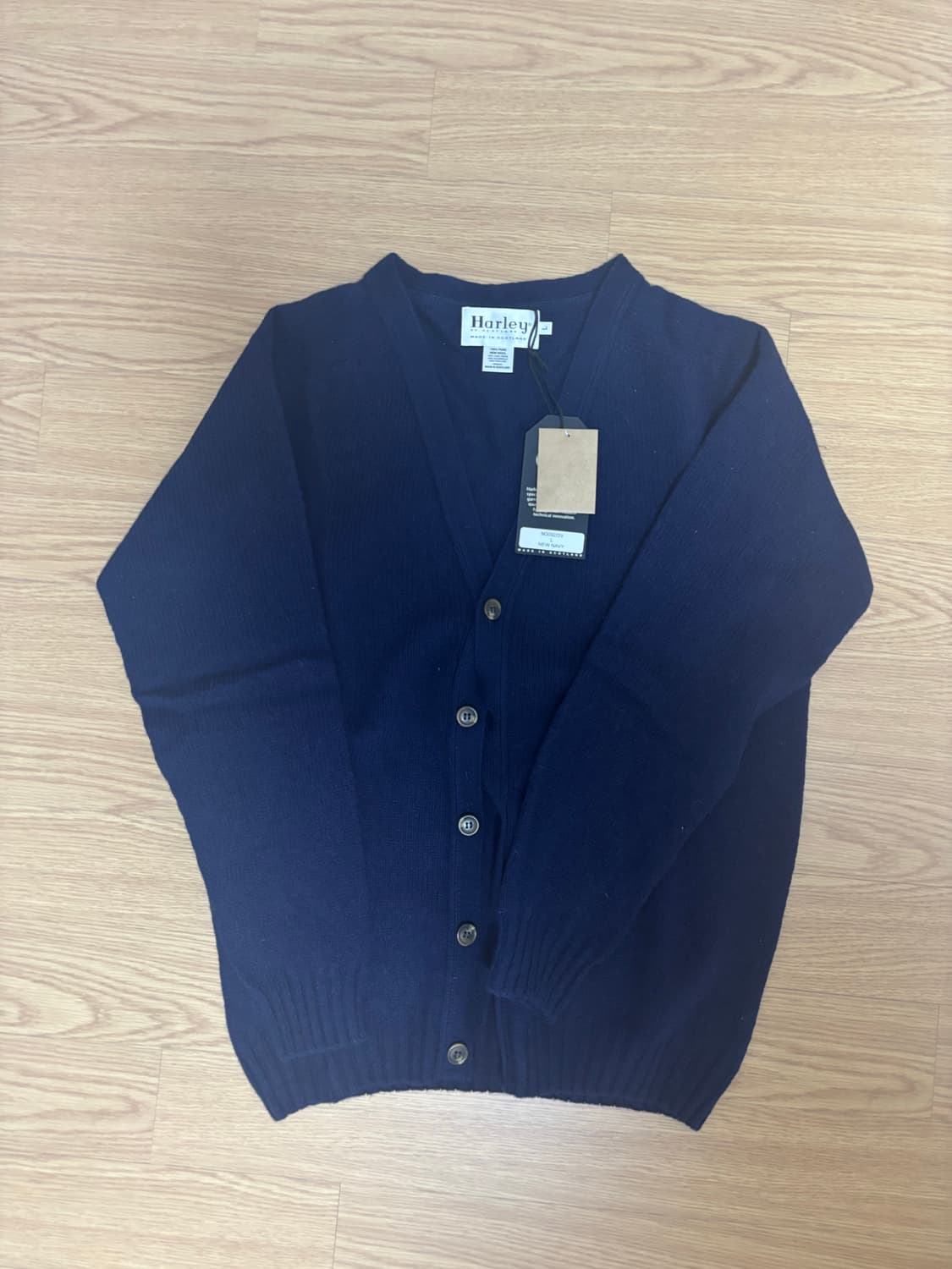 할리오브스코틀랜드 울 가디건 네이비 상품이미지2