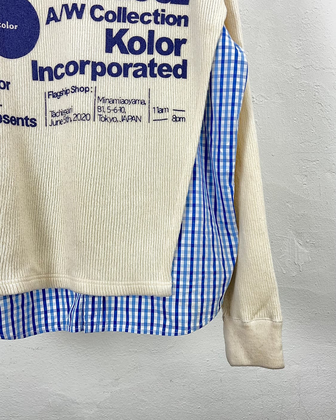 컬러 20aw 스트라이프 웹 믹스드 디켄 헤어리 니트 스웨터 상품이미지5