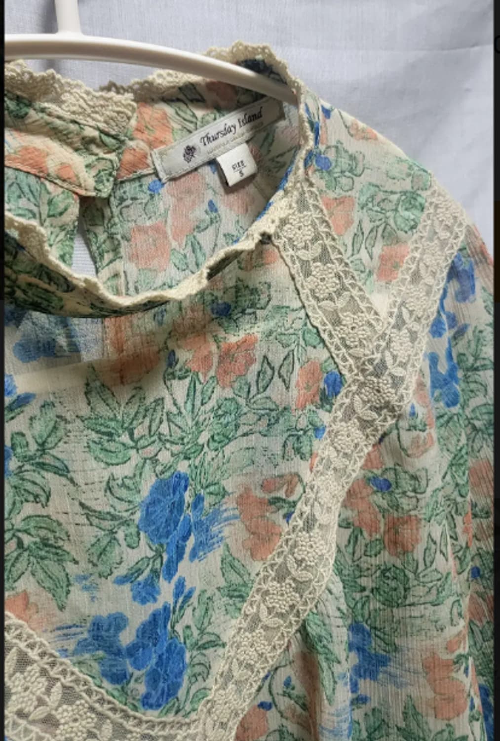 써스데이 보헤미안 쉬폰 레이스 블라우스
 상품이미지2