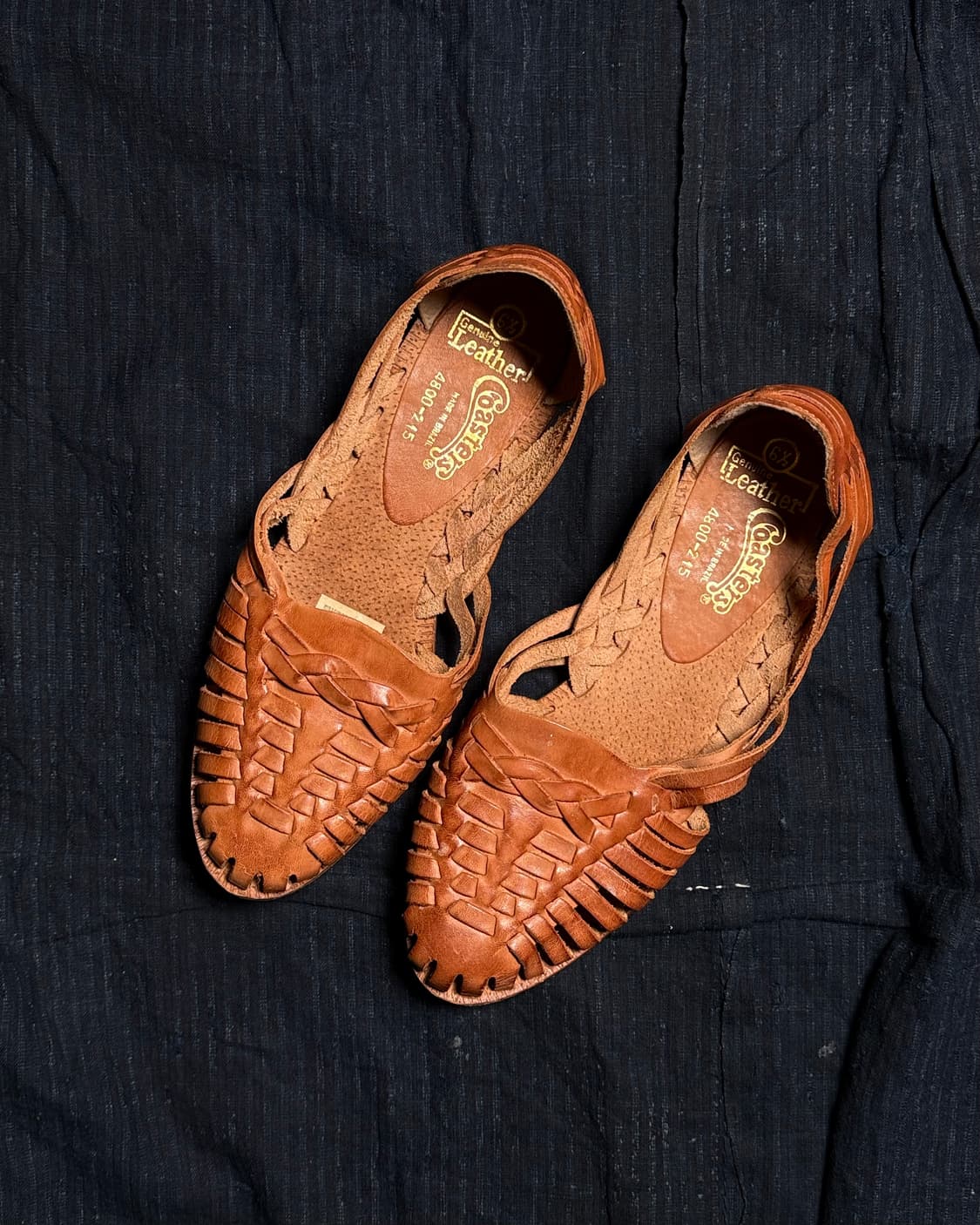 90's 카스터스 레더 후리체 샌등 6 1/2 상품이미지1