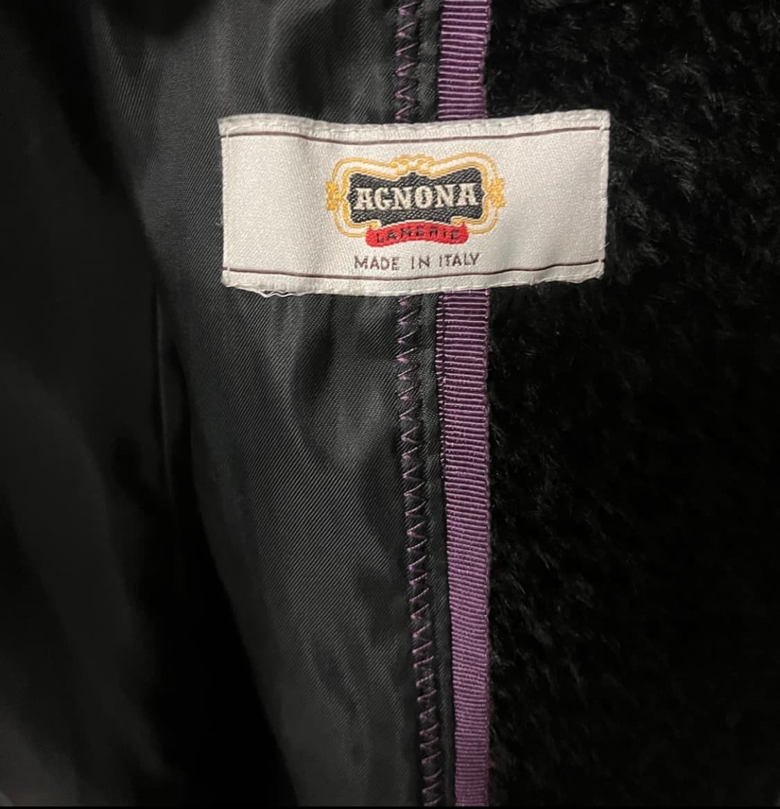 이탈리아 아뇨나 알파카 원단 블랙 롱 퍼 코트 상품이미지2