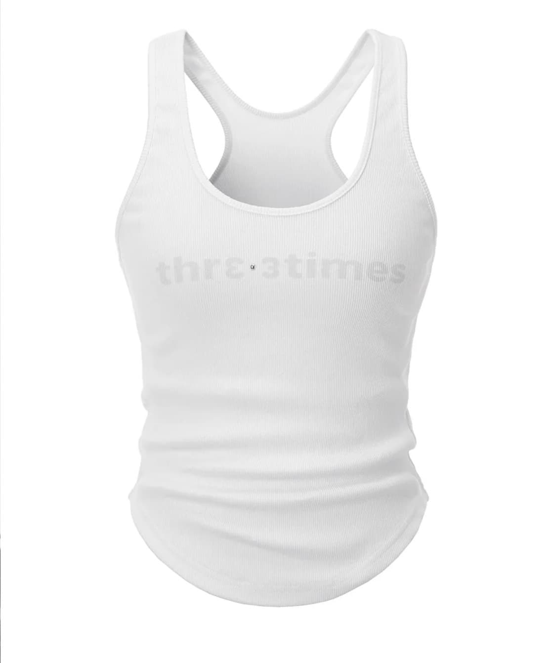 쓰리타임즈 하트 스터드 탱크 탑 화이트 s 상품이미지1