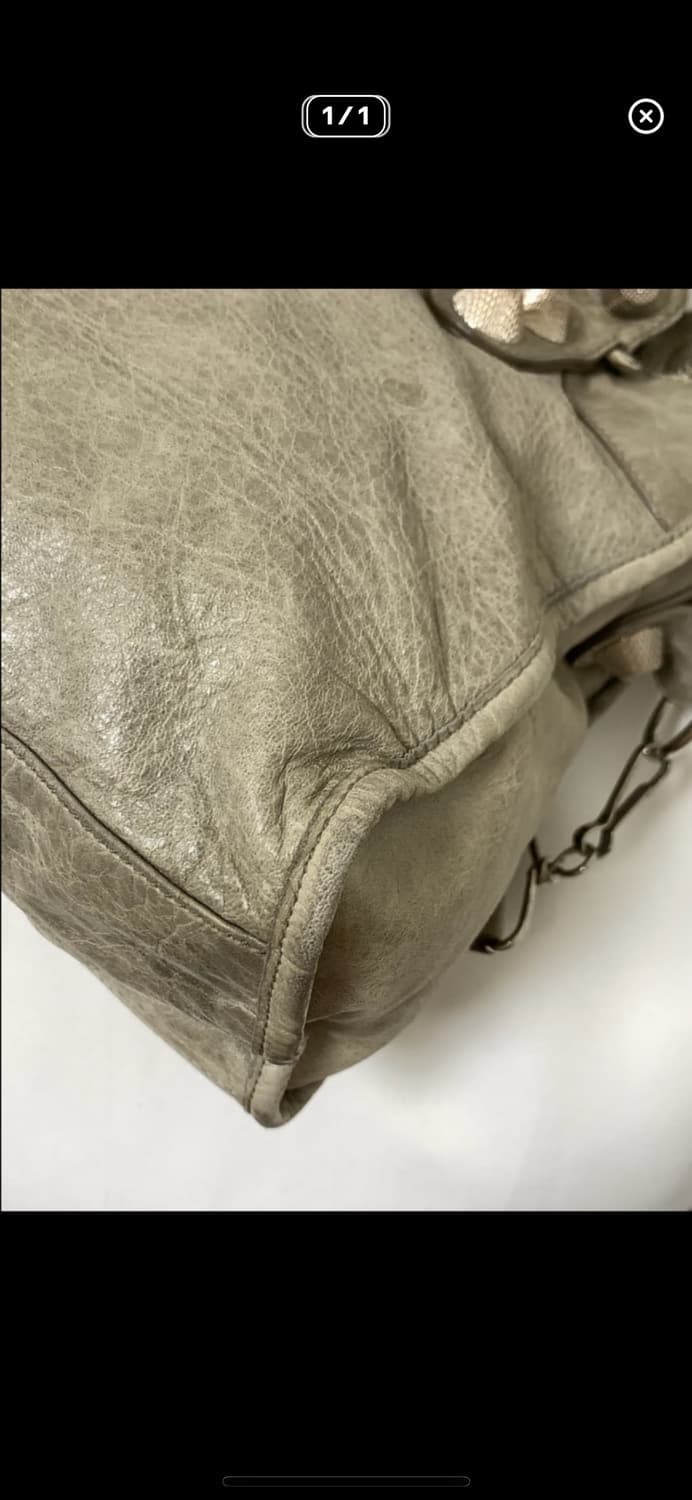 발렌시아가 빈티지 모터백 카키그레이 상품이미지3