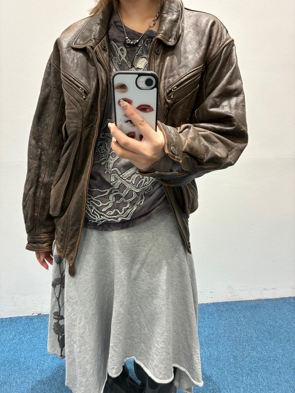 빈티지 레더 자켓 상품이미지2