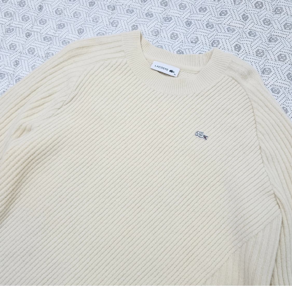 라코스테 아이보리 리브 니트 95 상품이미지2