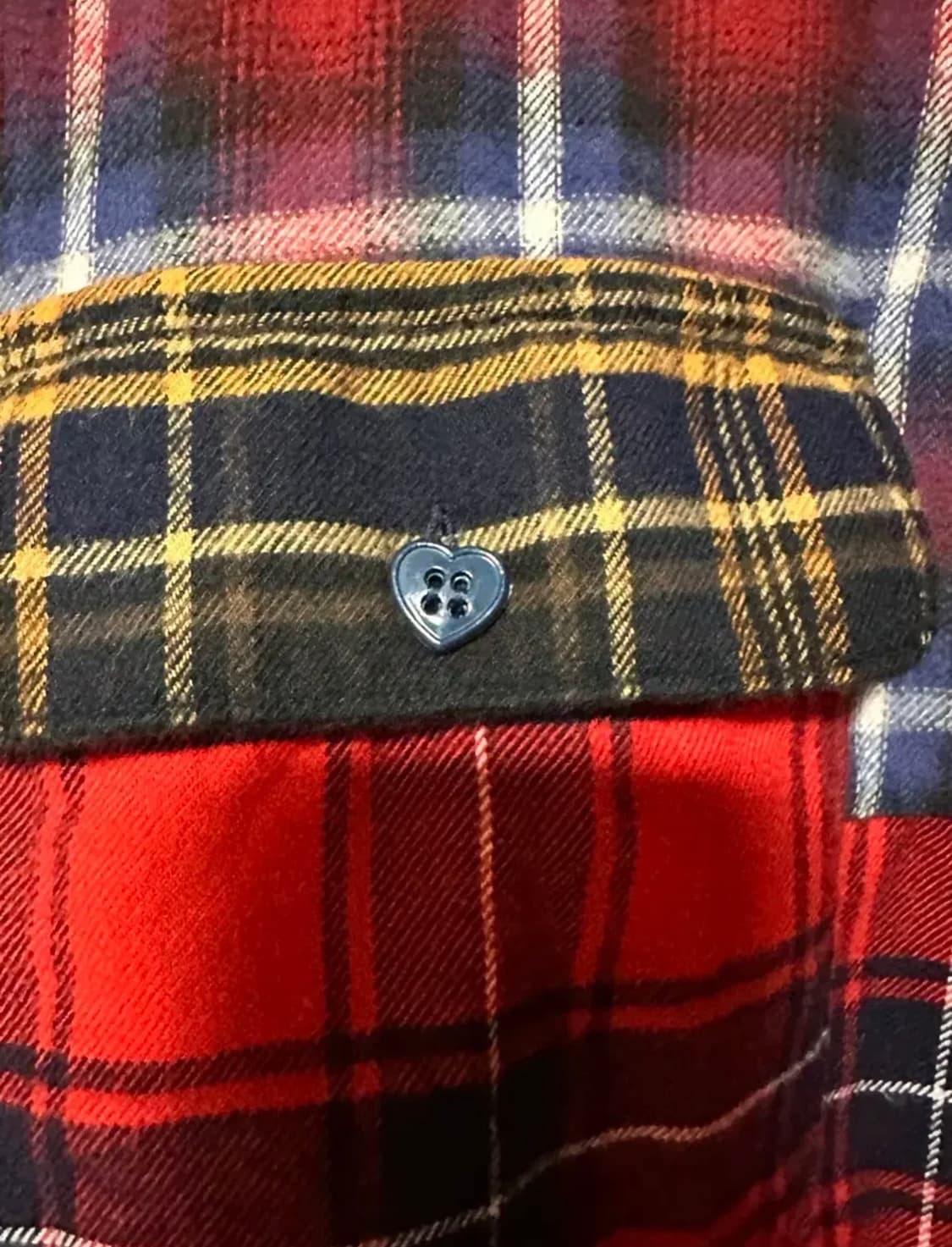 M) 휴먼메이드 크레이지 체크 롱슬리브 셔츠 레드 상품이미지8