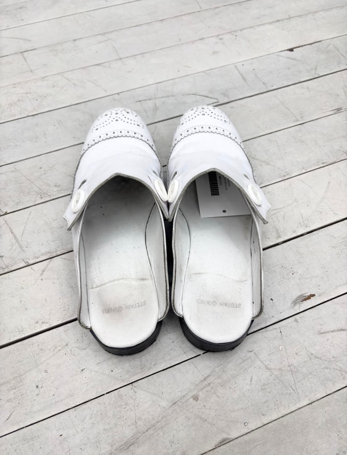 스테판쿡 Stefan cooke WHITE LEATHER MULES 상품이미지4