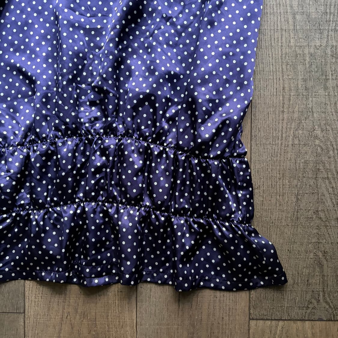 Dot Shirring Satin One Piece 상품이미지5