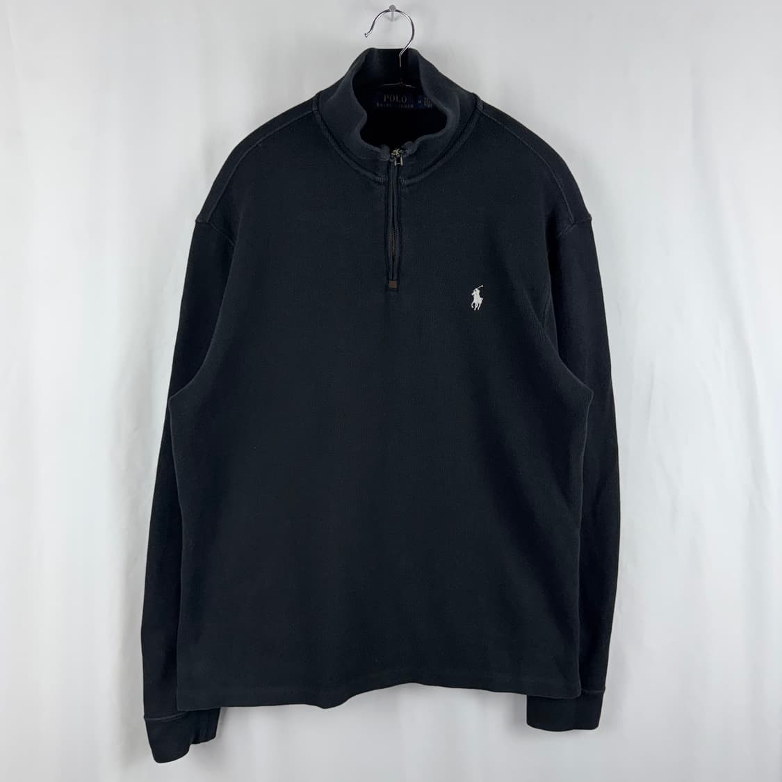 (M) 폴로 랄프로렌 하프집 니트 블랙 상품이미지2