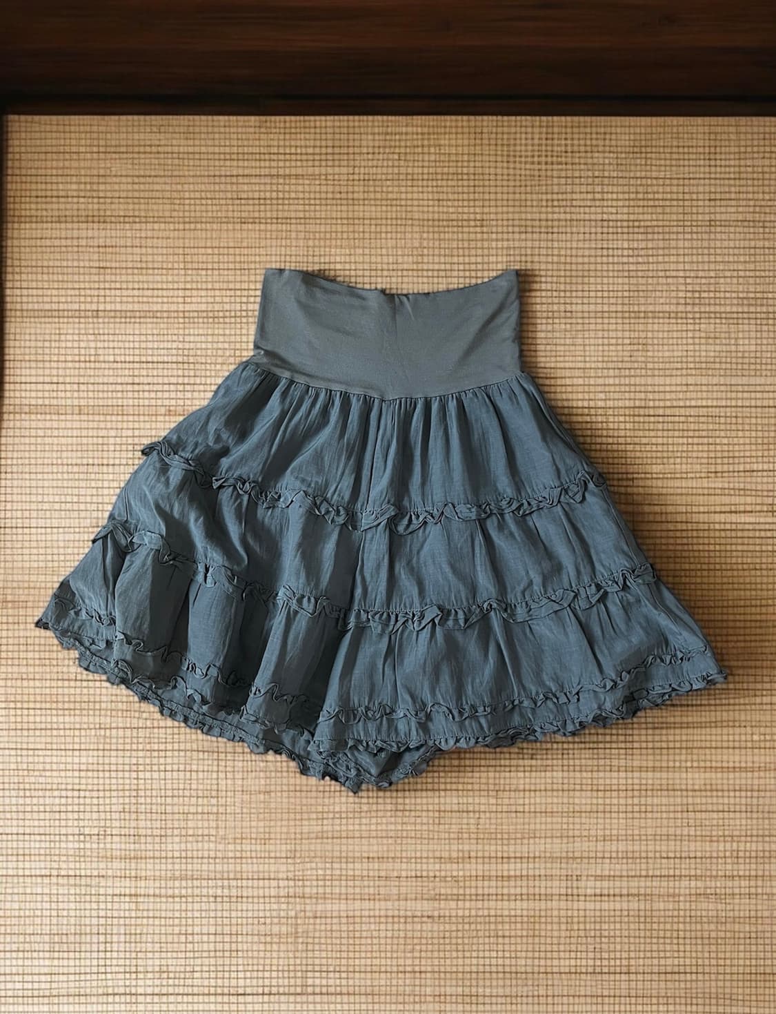 모리걸 카키 프릴 캉캉 스커트팬츠 상품이미지1