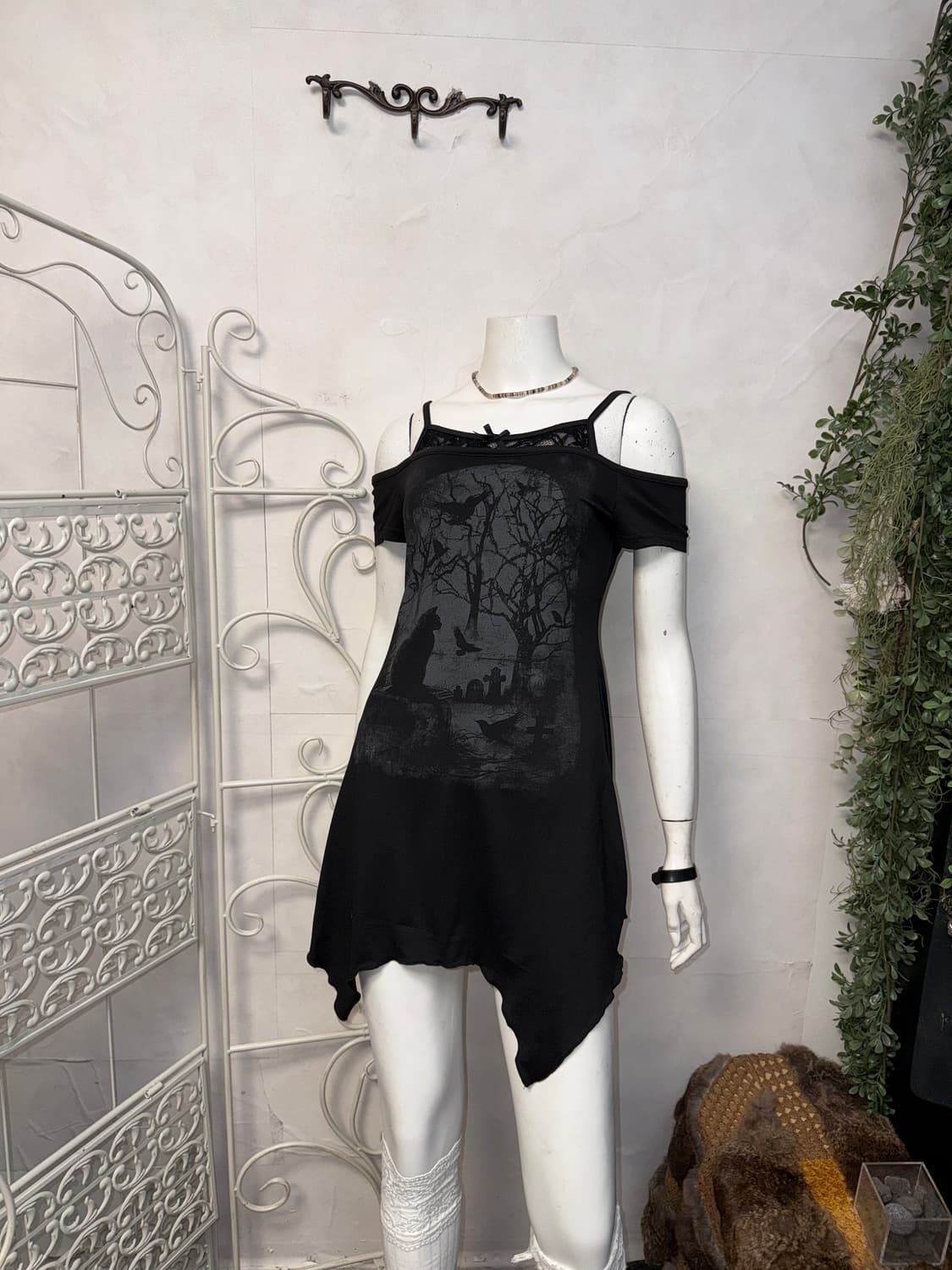 Romwe black gothic raven cat ops 상품이미지1