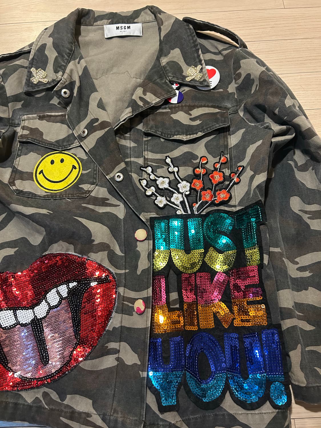 MSGM 카모 패턴 글리터 블레이저 자켓 상품이미지7