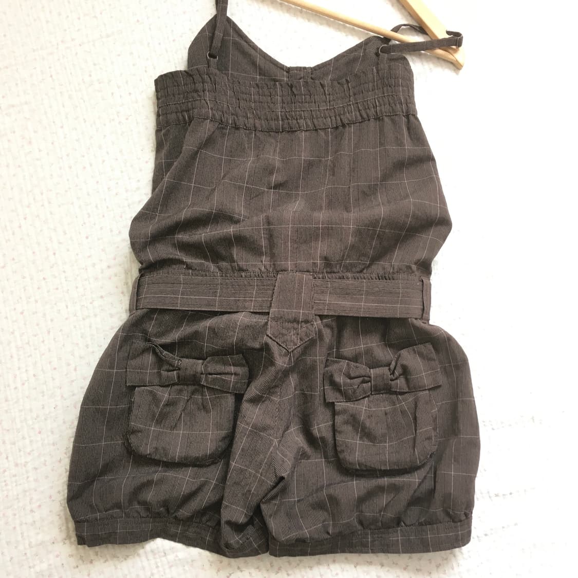 JPN/ 리본점프슈트 모리걸점프수트 라떼갸루 히메갸루 브라운점프슈트 상품이미지4