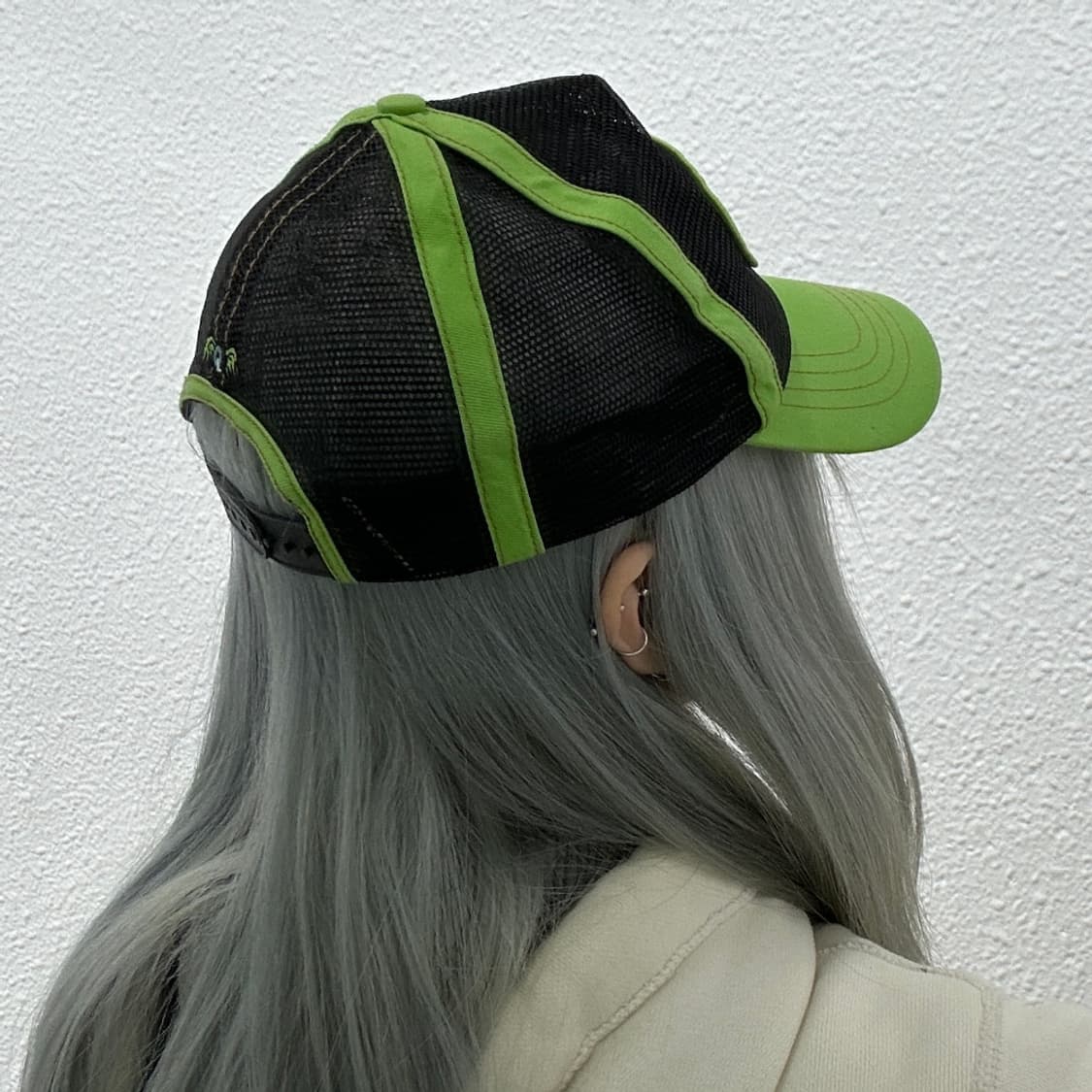 본더치 y2k 네온 블랙 메쉬캡 상품이미지3