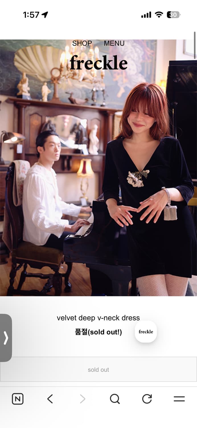 프레클 벨벳 원피스 상품이미지2