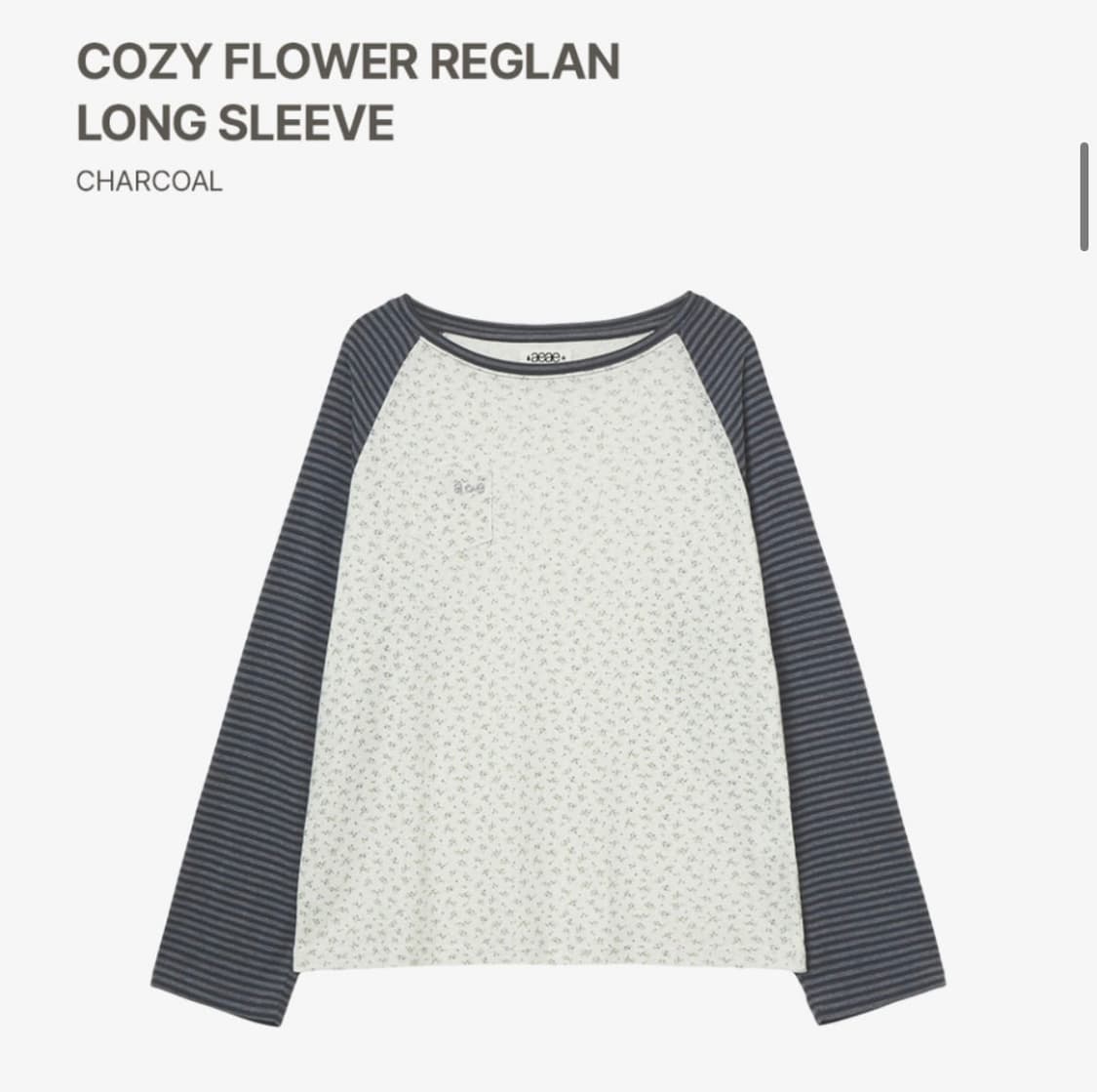 aeae COZY FLOWER RAGLAN 롱슬리브티 상품이미지1