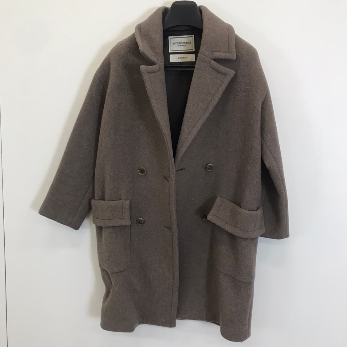 앤더슨벨 오버사이즈핏 더블코트 [S] 상품이미지4
