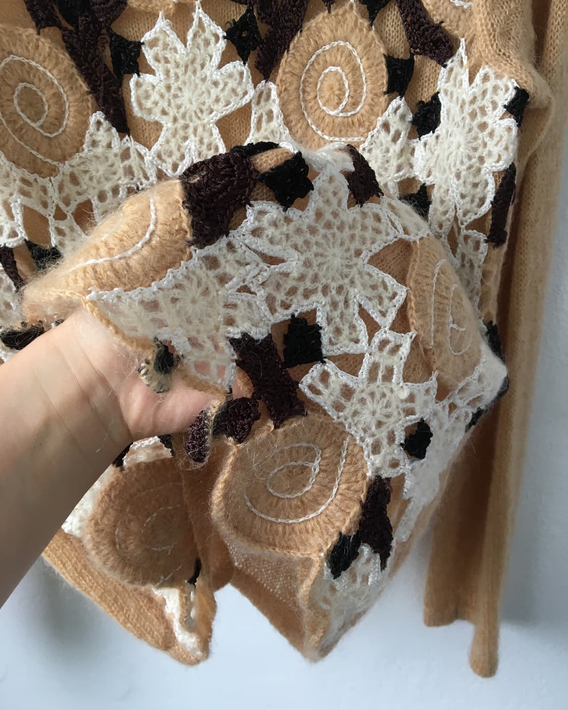 Crochet layered woolen knit 상품이미지4
