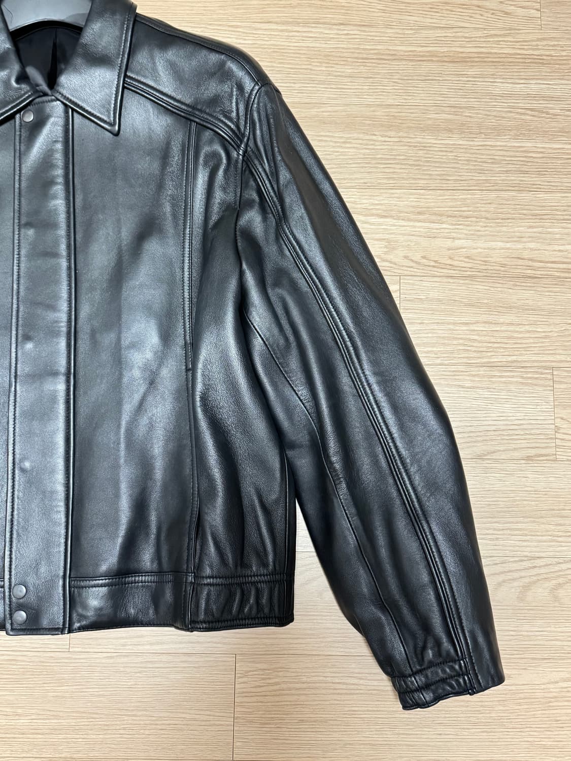 [M] 유스 레더 봄버 상품이미지4