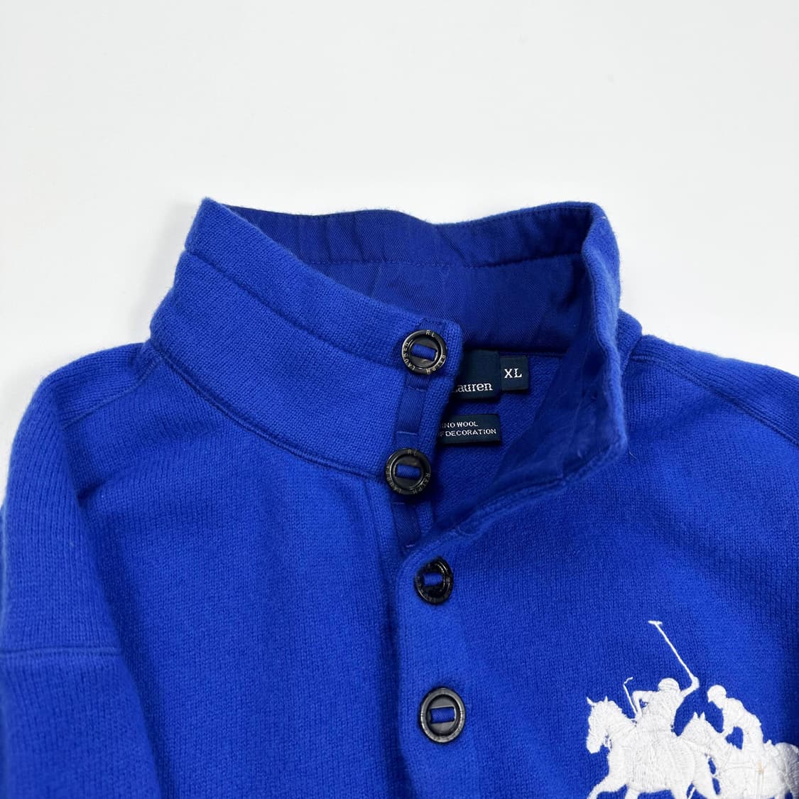 폴로 랄프로렌 클래식 빅포니 메리노울 버튼 니트 XL 상품이미지4