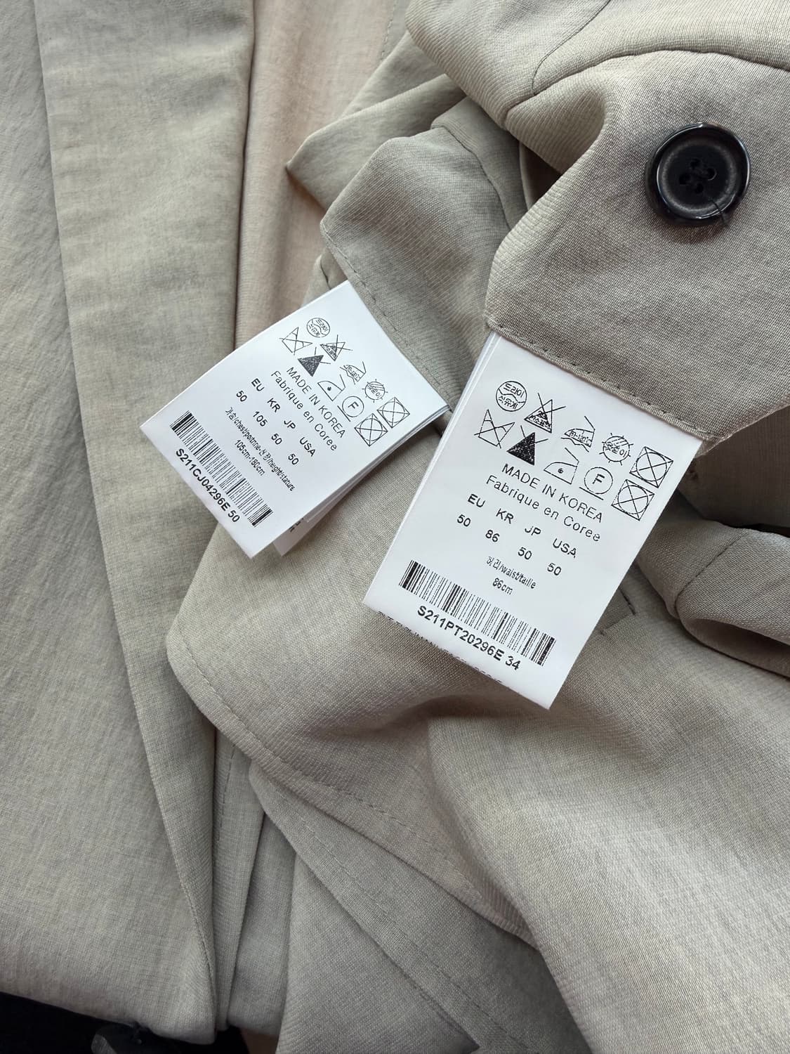 50/ 솔리드옴므 21SS 셋업 수트 (자켓 + 팬츠) 상품이미지10