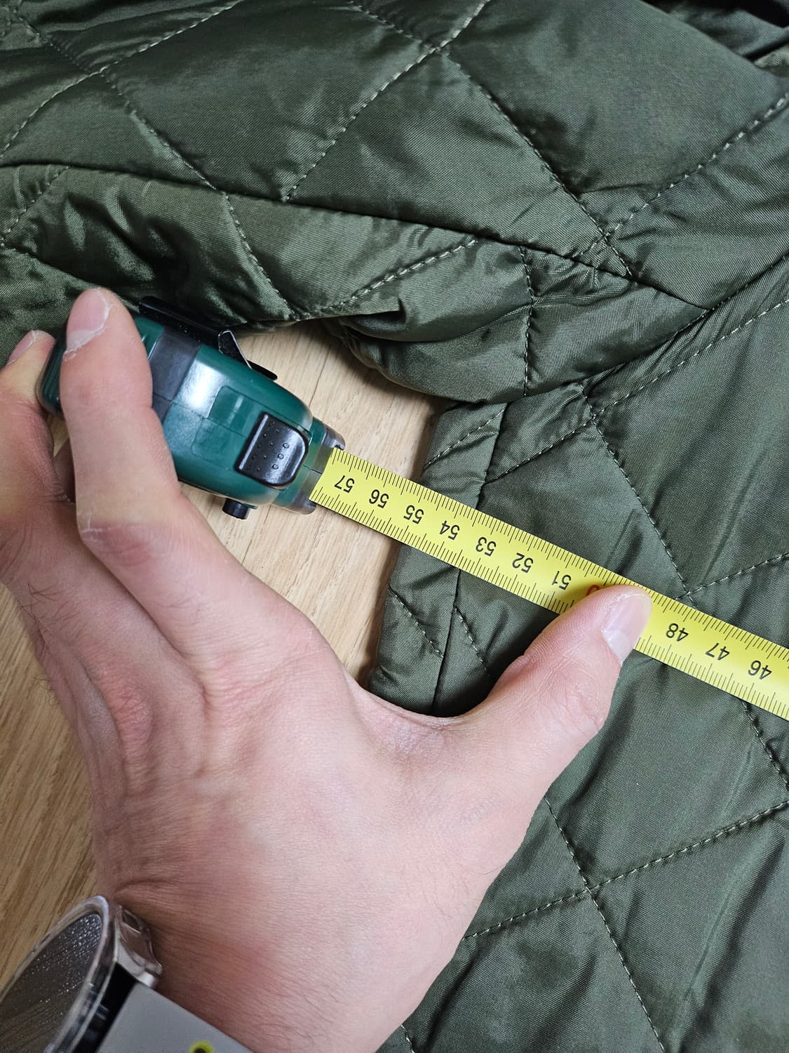 (M)바버 퀄팅 자켓 올리브 상품이미지3