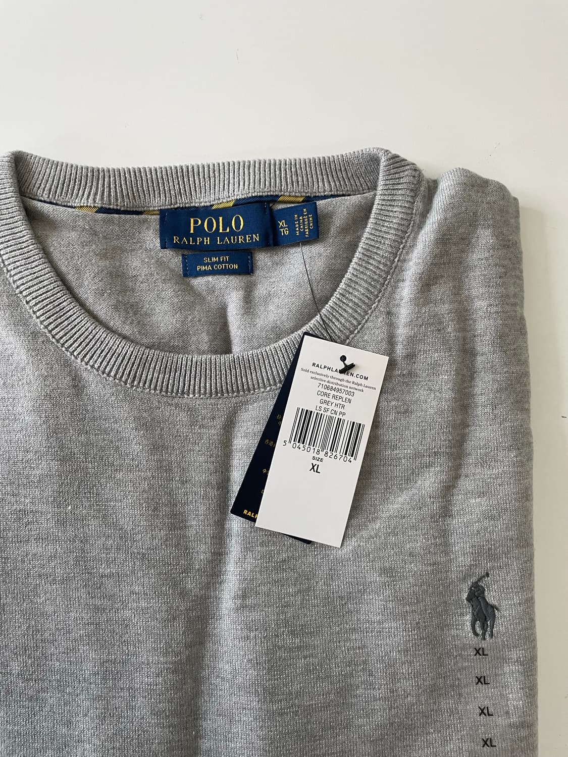 폴로 신형 피마코튼 라운드 니트 XL 상품이미지3