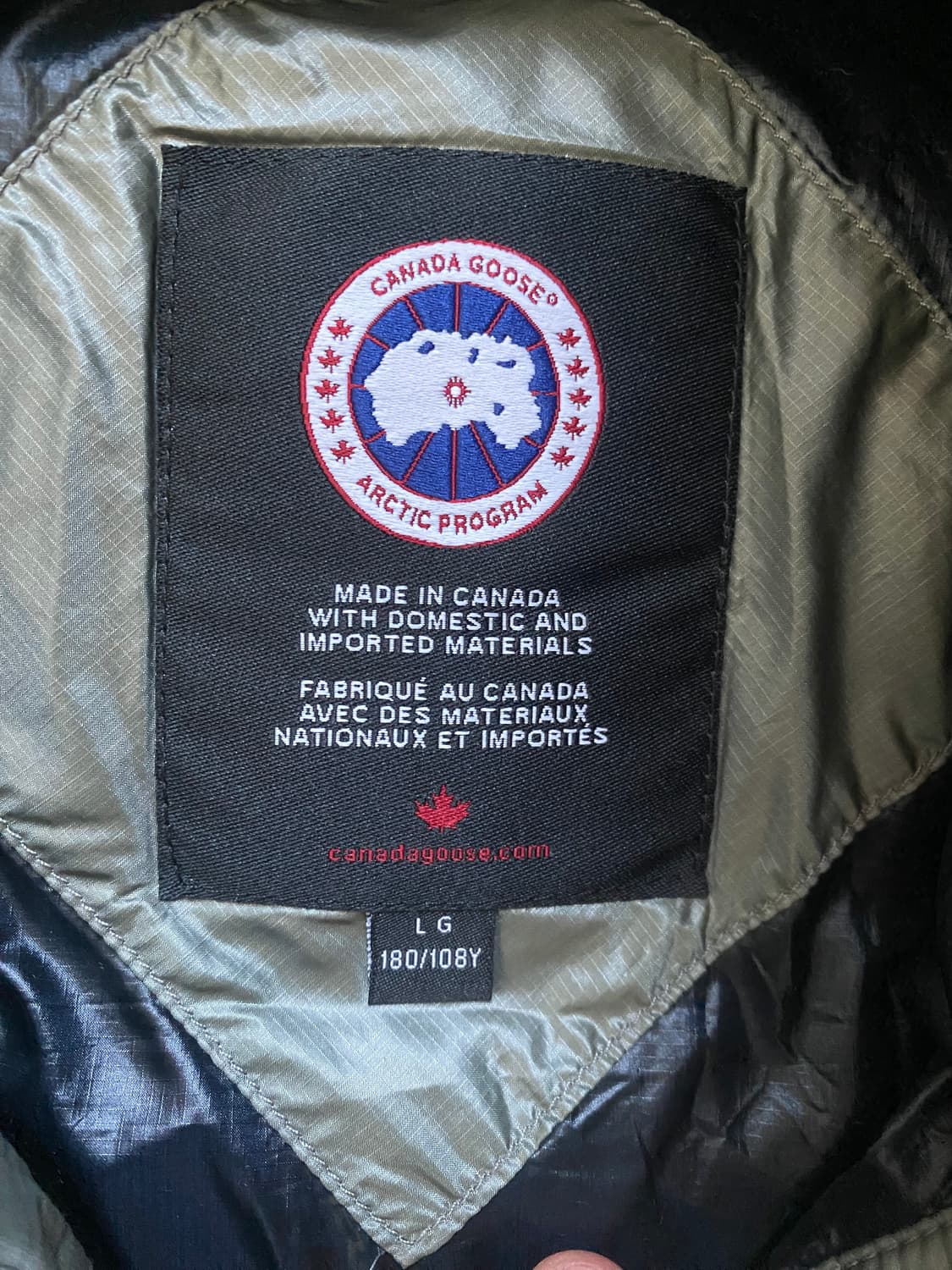 캐나다구스 패딩  크로프톤 L 라지 크로프턴  세이지브러쉬 블랙라벨  판 상품이미지2