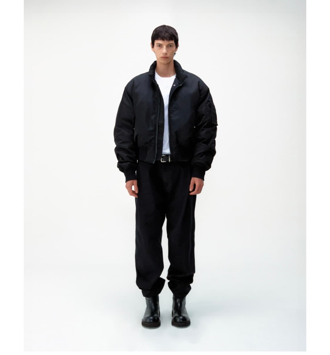 쿠어 스탠드 칼라 넥 다운 푸퍼 블랙 S 상품이미지3