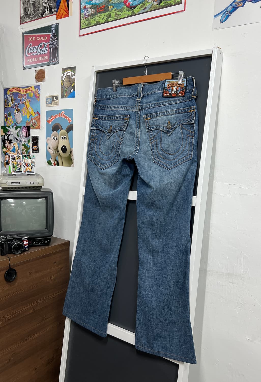 True Religion 트루릴리전 월드투어 와이드핏 부츠컷 데님 팬츠 상품이미지1